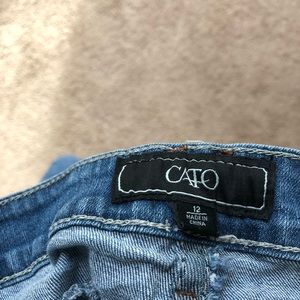 Light wash jean shorts